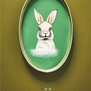 Les Ottomans Hand Painted Bunny Tray Anthropologie sold out New